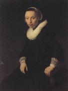 REMBRANDT Harmenszoon van Rijn Portrait of a young woman seted, (mk330 oil painting reproduction